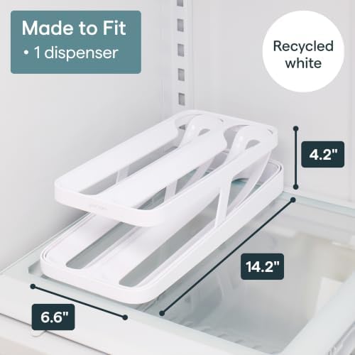 RollDown® Egg Dispenser, Rolling Eggs Dispenser and Organizer for Refrigerator Storage, Double Track