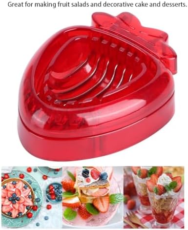 2Pcs Strawberry Slicers, Stainless Steel Blades, Multi-Purpose Fruit Cutter for Eggs, Tomatoes, Uniform Slices Kitchen Tool 3.7x3x1.2 in - Image 2
