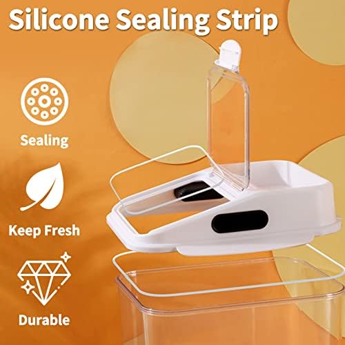 5.5LB Dog Food Storage Container, Airtight Pet Treat Bin Translucent Dry Food Grain Storage Barrels Sealed Bucket Moisture-Proof Plastic Cat Puppy Food Bin with Seal Locking Lid Keep Fresh