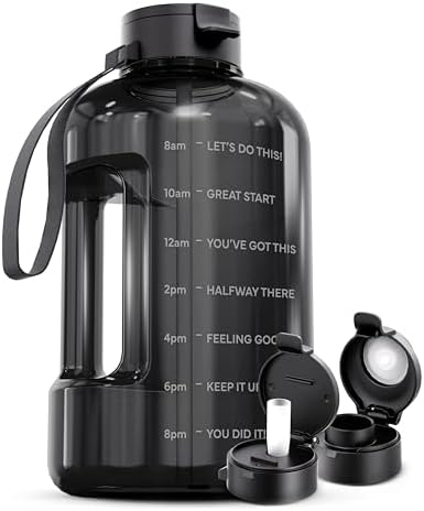 1 Gallon Water Bottle with Motivational Quotes