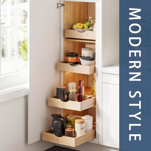 Pull Out Cabinet Drawers - 6x2 Size Options (12-23'W,18-21'D), Pre-Assembled with Soft Close Slides, Solid Beechwood, Easy Installation (14'W x 21'D)