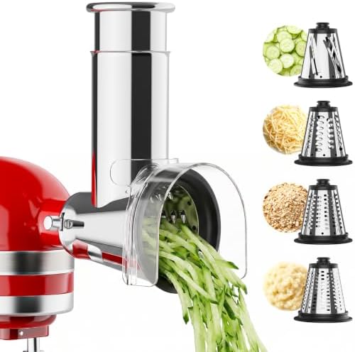 Slicer Shredder Attachment for KitchenAid Stand Mixer, Cheese Grater