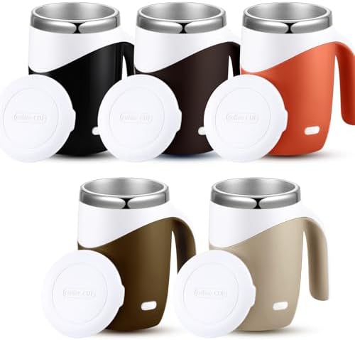 5 Pcs Self Stirring Coffee Mug 13.5oz, Versatile Color