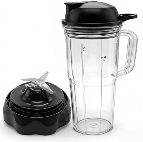 Easy Twist Extractor Blade with 18oz cup and lid for NutriBullet Blender Combo（NBF10500/ NBF70500/ZNBF30400Z/ZNBF30500Z/NBF50400） (1, 24oz handle cup+Twist Extractor Blade) by savebuy
