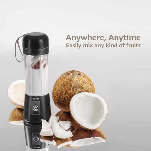 Portable Blender - Cordless 13oz. Personal Blender for Shakes and Smoothies, Licuadora, BPA Free, USB-C Rechargeable, Mini juicer for Travel, Leakproof, Juicer Cup, Ice Crush (Black) - Image 5
