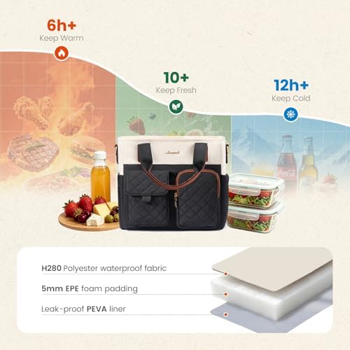 Insulated Lunch Box for Women,Large Adult Lunch Cooler Bag Women
