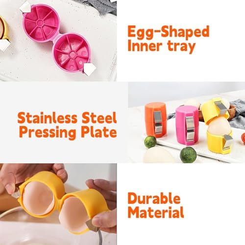 3Pcs Egg Shell Opener, 2026 New Egg Cracker Tool for Raw Eggs, Hard Boiled Egg Peeler Egg Cube Egg Separator Handheld, Stainless Steel Eggshell Breaker Egg Shell Cutter Kitchen Gadgets - Image 5