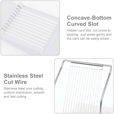 Spam Cutter Luncheon Meat Slicer,Egg Slicer Cutter for Hard Boiled Eggs,10/14 Slices Stainless Steel Wires (white, 14 Slices Wires) - Image 3