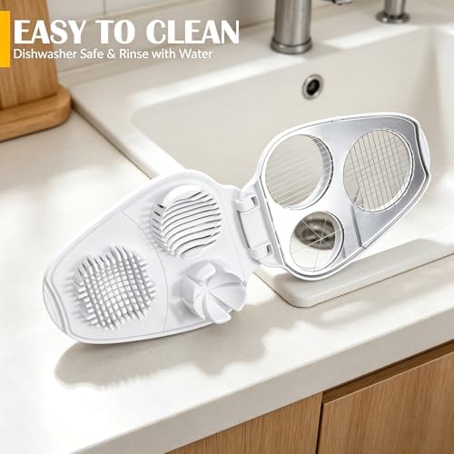2-Pack 3-in-1 Egg Slicer, Stainless Steel Cutter - Image 7