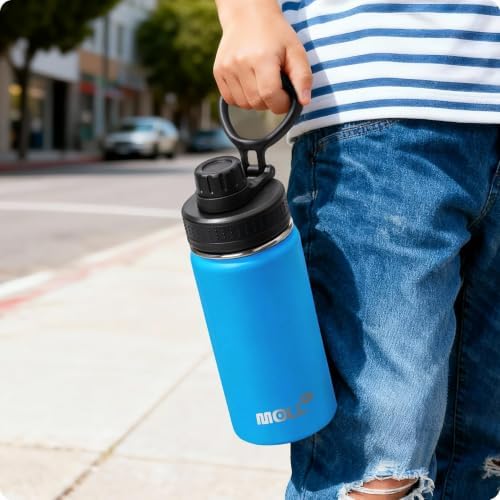 16 oz Kids Insulated Water Bottle, BPA-Free(Sky Blue)