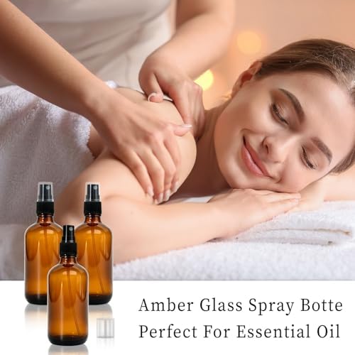 4oz Amber Glass Spray Bottles for Essential Oils,Empty Containers(7 PACK) - Image 6