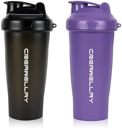 28oz Protein Shaker Bottle with Blending Ball Blue&Purple by CREAWELLAY