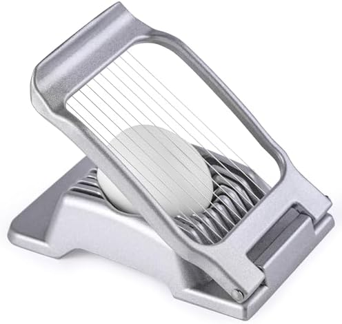 Multipurpose Heavy Duty Aluminium Egg Slicer, Stainless Steel Wire, Sliver by Yuzxaun