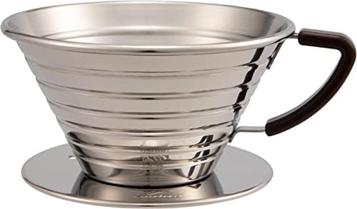 Carita Stainless Steel Coffee Dripper Wave Series - 2-4 People, 185S, Made in Japan, For 2-4 Cups