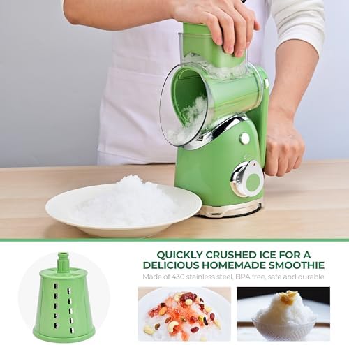 SUSTEAS Rotary Cheese Grater Hand Crank, Kitchen Shredder Vegetable Slicer - Image 5