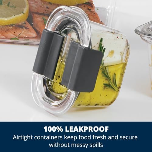 Brilliance Food Storage Containers, Set of 5 (10 Pieces), BPA-Free, Leak-Proof, Clear
