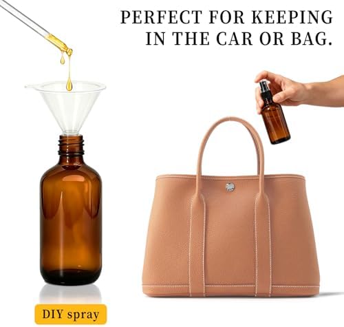 4oz Amber Glass Spray Bottles for Essential Oils,Empty Containers(7 PACK) - Image 4