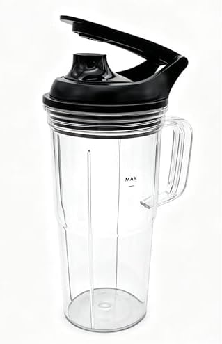 2PCS Replacement Blender Handle 24oz cup with Premium To-go-lid, Compatible with NutriBullet Blender Combo 1200W（NBF10500/NBF70500/ZNBF30400Z/ZNBF30500Z/NBF50400/NBF70500) - Image 3