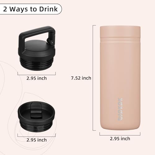 BJPKPK 20 oz Insulated Travel Water Bottle, Coffee Tumbler Stainless Steel - Image 4