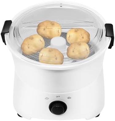 Electric Potato Peeler, 85W Commercial Electric Potato Peeler Machine w/Anti-slip Pads, Automatic Peeler, One-button Drive Automatic Peeler Spinner Machine w/ 1.76 Lbs Potatoes and 0.77lbs Vegetables
