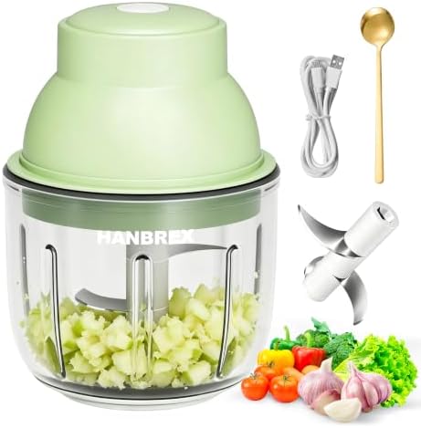 Electric Wireless Garlic Chopper, 350ml, Light Green