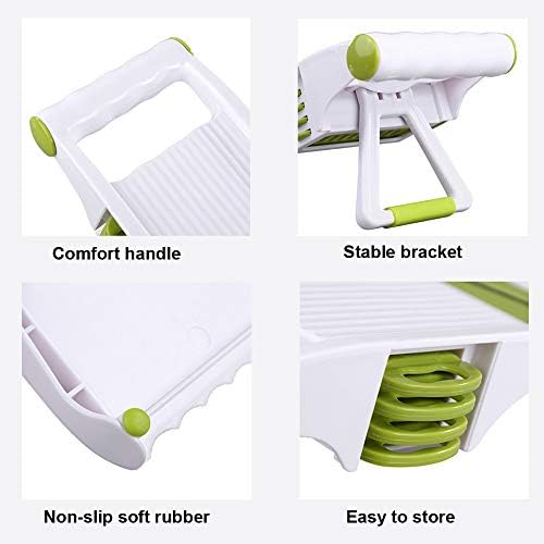 Mandoline Slicer and Chopper and Grater,Adjustable Thin Slice Cucumber Slicer Kitchenaid Accessories Potato Carrot Grater Stainless Steel Food Vegetable Slicer with Finger Guard Protector - Image 7