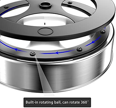 Pantry Cabinet Lazy Susan Stainless Steel Black Spice Rack Turntable - Decorative Trays Storage Containers Organizer for Kitchen Cabinet, Snacks, Bathroom (10 inches)