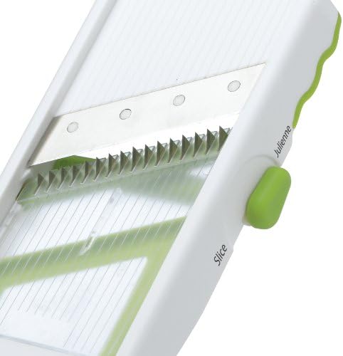 PrepSolutions Adjust-A-Slice & Julienne Mandoline, White & Green – Adjustable Slicer for Fruits and Vegetables - Image 4