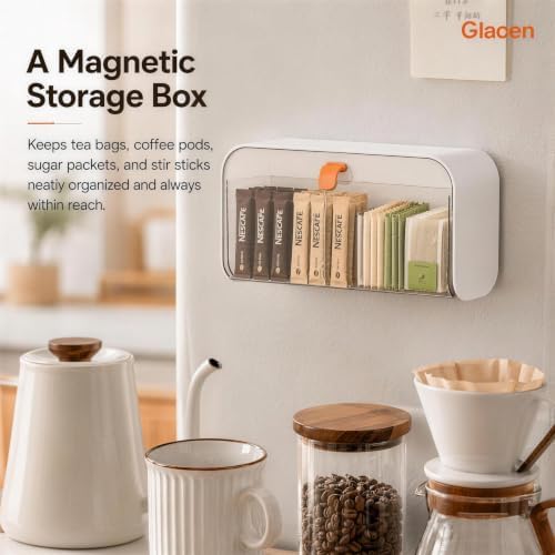 Magnetic Tea Bag Organizer with Lids Tea Organizers for Refrigerator