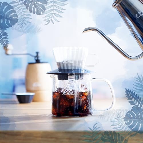 Wave Pour Over Coffee Dripper, Size 185​, Makes 16-26oz, Single Cup Maker, Heat-Resistant Glass, Patented & Portable,black