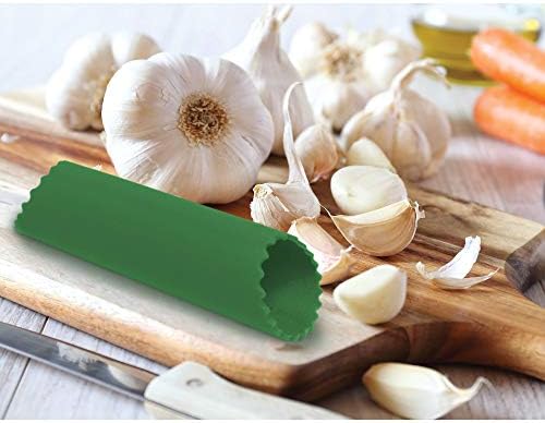 Fantes 43836 Silicone Garlic Peeler Tube, Green, The Italian Market Original Since 1906 5 x 1.5-inches - Image 3