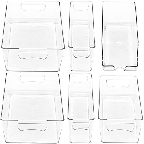 Refrigerator Storage Organizer Bins, Assorted Set of 6
