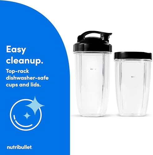nutribullet Pro Personal Blender, Shakes, Smoothies, Food Prep, and Frozen Blending, 32 Ounce Cup, 24 Ounce Cup, Flip-top Travel Lid, 900 Watt, Matte Linen, NB9-0901LIN - Image 7