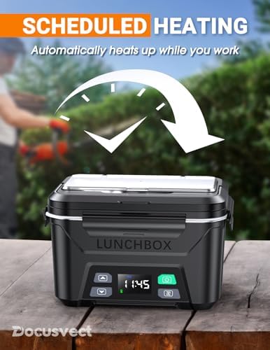 Cordless Electric Lunch Box for Adults 1.3L with Schedule Heating