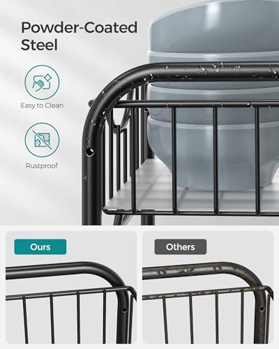 2-Tier Under Sink Pull Out Organizer, Kitchen Bathroom Spice Rack