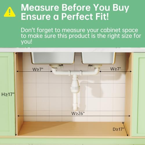 2-Pack 3-Tier Under Sink Organizer, Slide Out Cabinet Storage, Kitchen/Bath