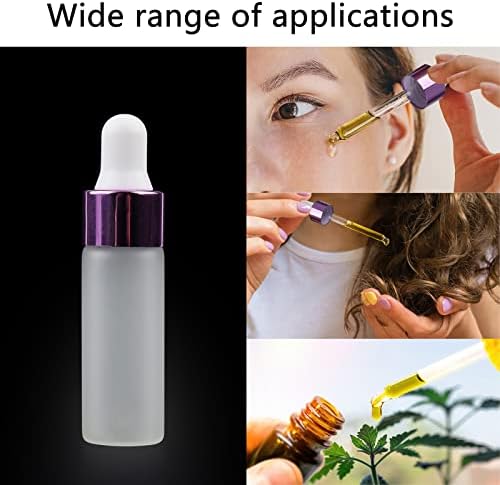 Kesell 50 Pack 5ml Frosted Glass Dropper Bottles for Essential Oils - Image 4