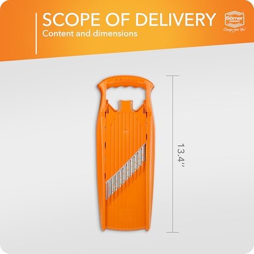 Börner by Reston Lloyd Wave-Waffle Power Line • Crinkle Cut/Spirelli Vegetable Slicer • Slicer for Wave Waffle Cut Style • Multiple Thickness Options • Made in Germany, Orange - Image 6