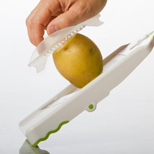 PrepSolutions Adjust-A-Slice & Julienne Mandoline, White & Green – Adjustable Slicer for Fruits and Vegetables - Image 5