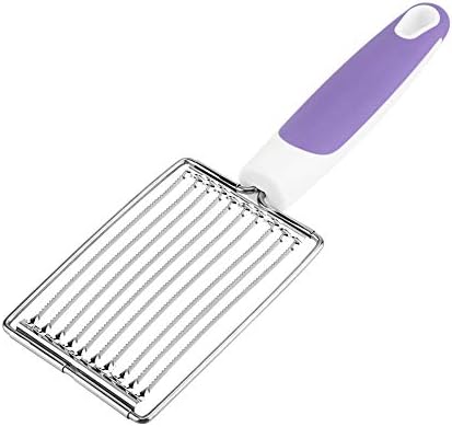 Tomato Cutter, Stainless Luncheon Meat Cutter Tomato Slicers Fruits Cutter Stainless Steel Meat Cutter with Handle for Soft Tomato Ham Egg(Purple) - Image 7