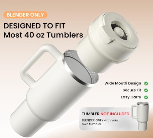 Portable Blender for 40 oz Tumblers, Personal Blender for Smoothies - Image 3