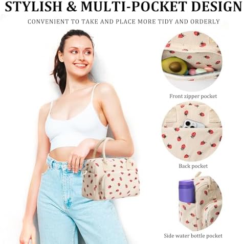 Insulated Lunch Bag for Women Men Large Reusable Lunch Box Adult Leakproof Portable Cooler Tote Bags for Work Picnic