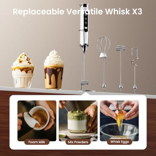 YUSWKO Milk Frother Wand for Coffee with Stand, Coffee Frother Handheld - Image 4
