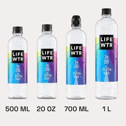 Premium Purified Water, pH Balanced with Electrolytes, 100% recycled plastic bottles, 20 Fl Oz (Pack of 20)