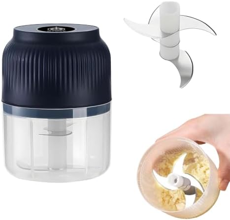 Household Electric Garlic Crusher, 2026 New 350ml Cordless Mini Food Chopper with 6 Stainless Steel Blades, Portable Garlic Mincer for Onion Ginger Spices Fruit Salad by Unknown