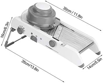 Adjustable Mandoline Slicer, Mandoline Slicer for Kitchen Stainless Steel Vegetable Chopper with 4 Adjustable Blades, Veggie Onion Tomato Slicer Julienne Cutter - Image 2