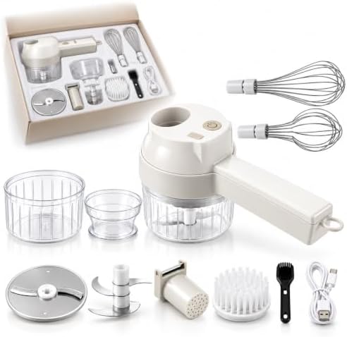 Fine Dice Veggie Chopper, Rechargeable Electric Food Chopper (White, Gen 3) by Unknown