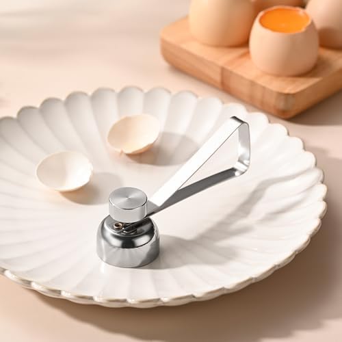 Fox Run Stainless Steel Egg Cracker, Egg Shell Opener for Boiled & Raw Eggs - Image 5