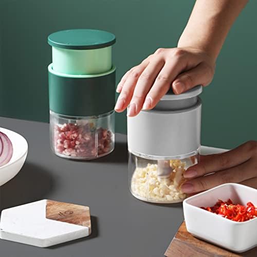 Kitchen Handheld Food Chopper, Manual Food Chopper Cutter, Multi-functional Salad Vegetable Slicer Dicer for Slicing Onions, Garlic, Pepper, Coriander, Grey - Image 6
