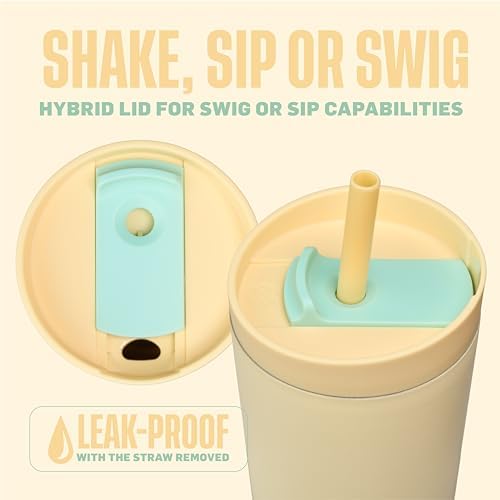BlenderBottle Tumbler 2-in-1 Stainless Steel Shaker Bottle 24 oz, Mellow - Image 2
